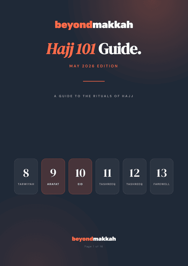 Cover of the Hajj 101 Guide, May 2026 edition